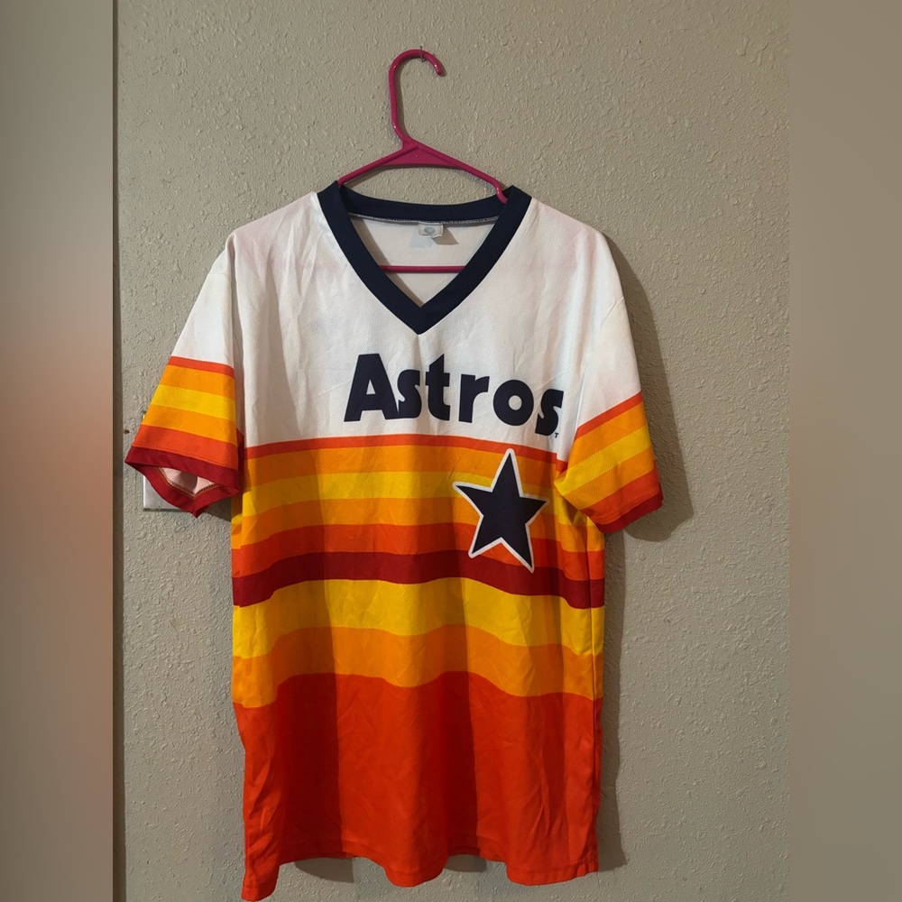 Astros Kids Shirt - Orange and White